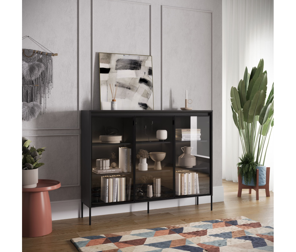 Witryna z oświetleniem TREND TR-08 Czarna