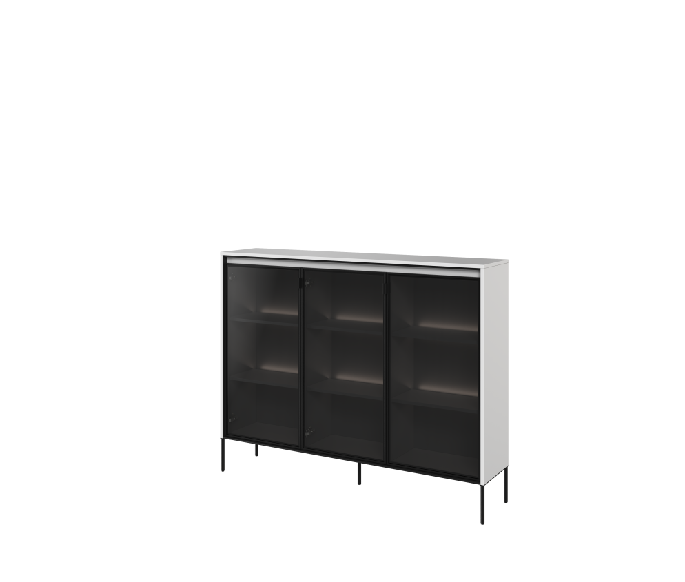 Witryna z oświetleniem TREND TR-08 Biała