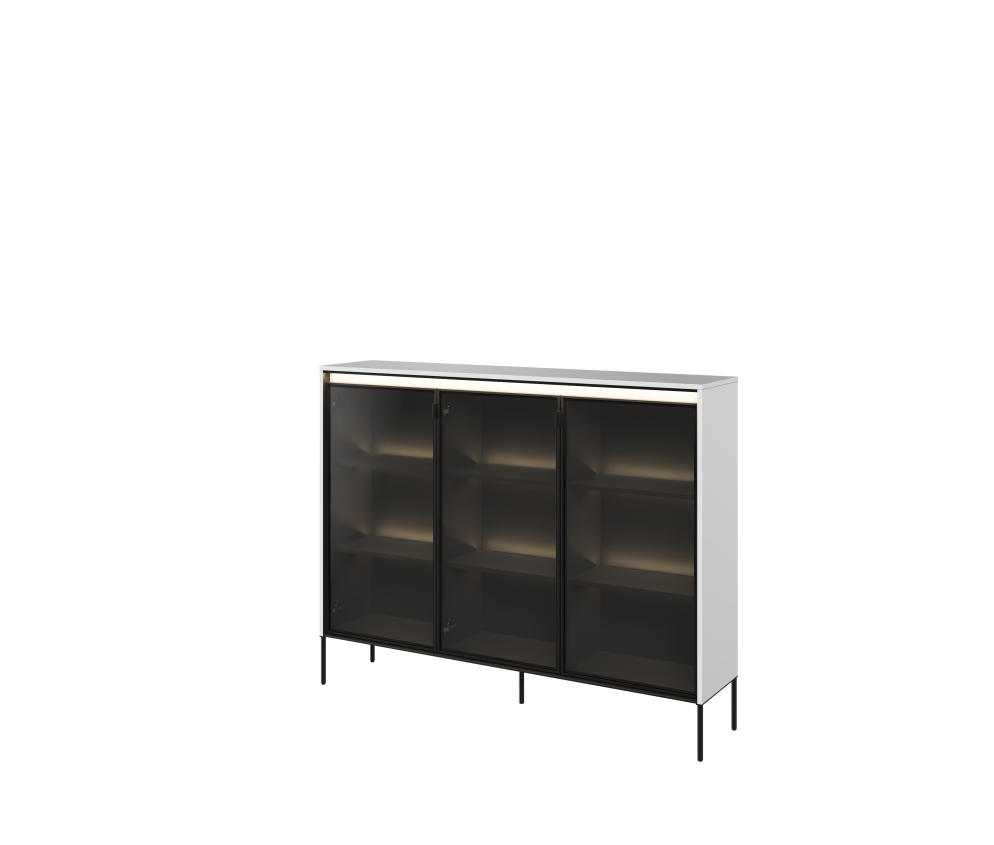 Witryna z oświetleniem TREND TR-08 Biała