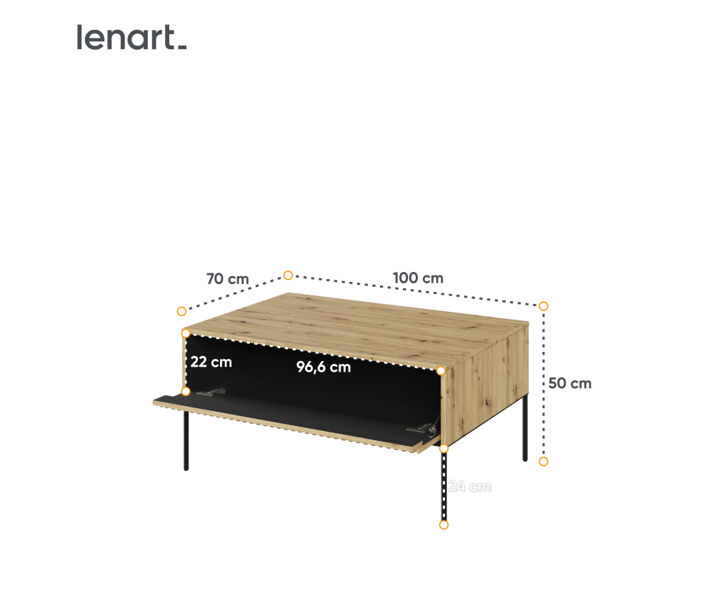 Stolik TREND TR-09 Dąb Artisan