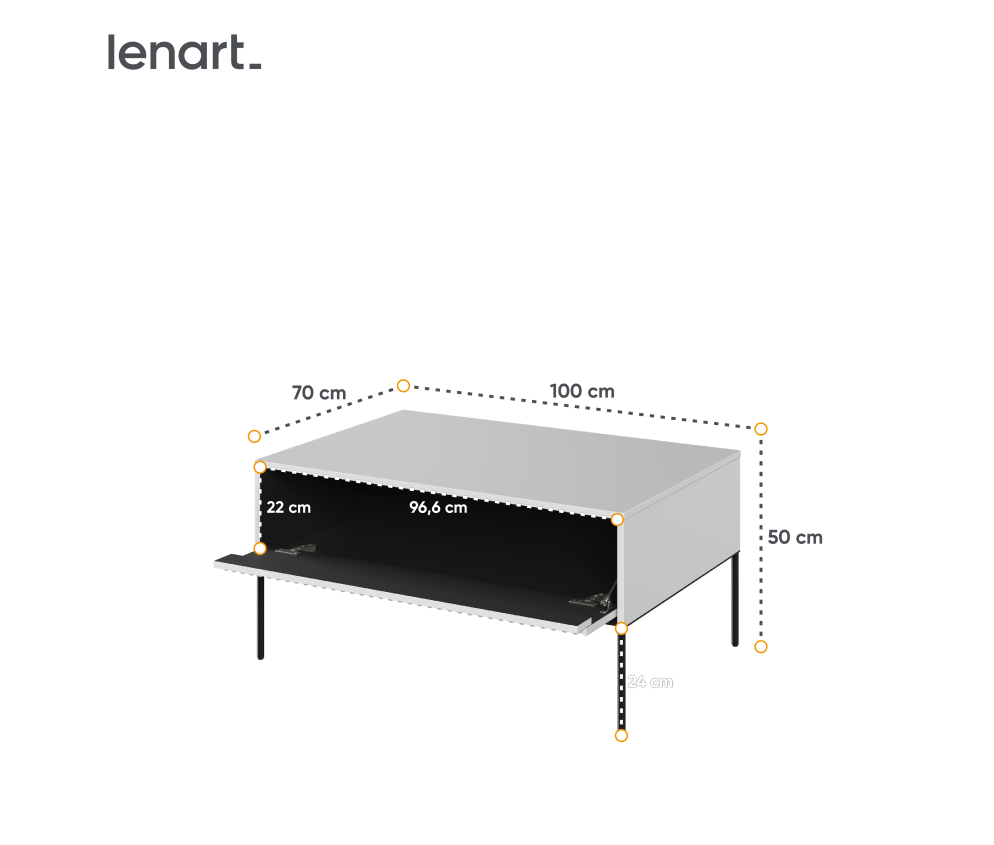 Stolik TREND TR-09 Biały