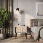 Stolik nocny z oświetleniem TREND TR-10 Beżowy