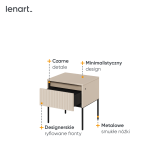 Stolik nocny z oświetleniem TREND TR-10 Beżowy