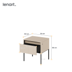 Stolik nocny z oświetleniem TREND TR-10 Beżowy