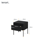 Stolik nocny z oświetleniem TREND TR-10 Czarny