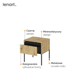 Stolik nocny z oświetleniem TREND TR-10 Dąb Artisan