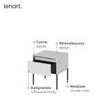 Stolik nocny z oświetleniem TREND TR-10 Biały