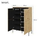 Komoda z oświetleniem TREND TR-03 Dąb Artisan