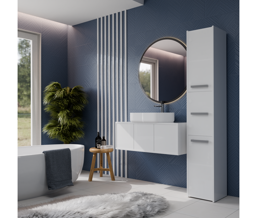 Słupek łazienkowy Sara S33 BIAŁY