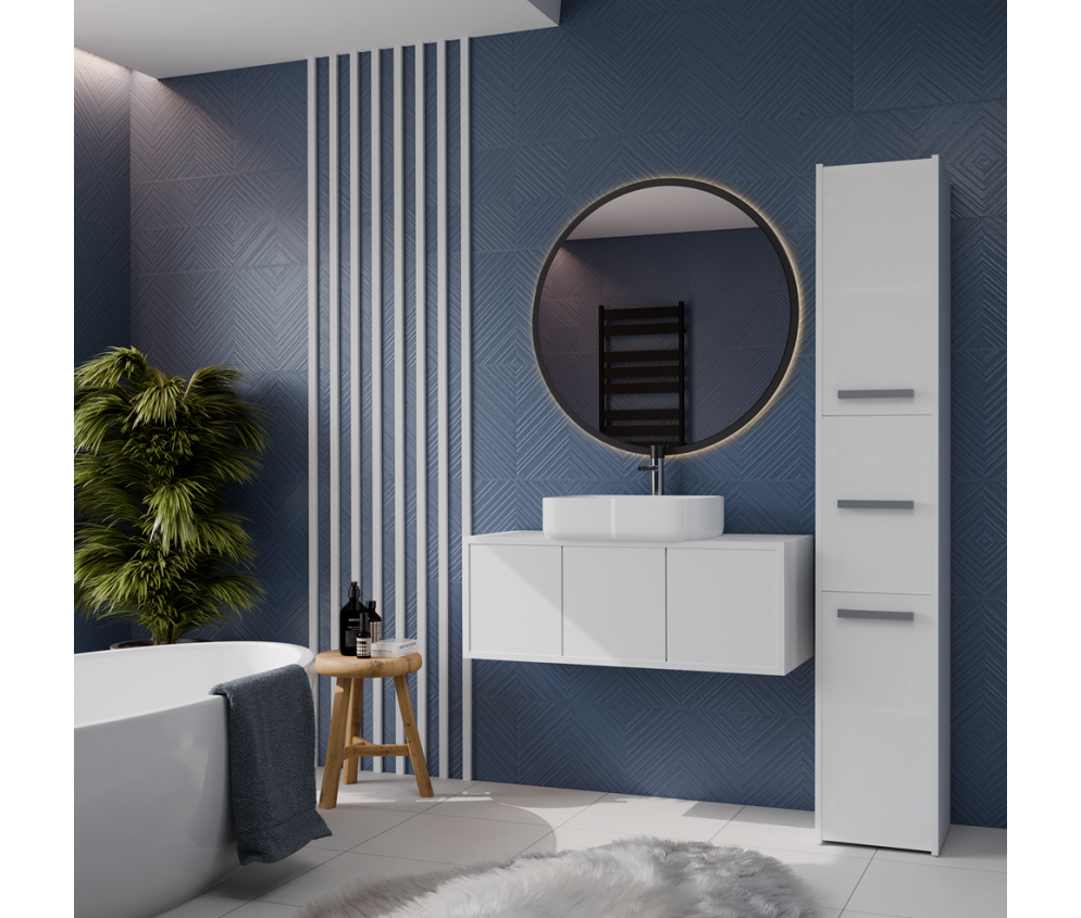 Słupek łazienkowy Sara S33 BIAŁY