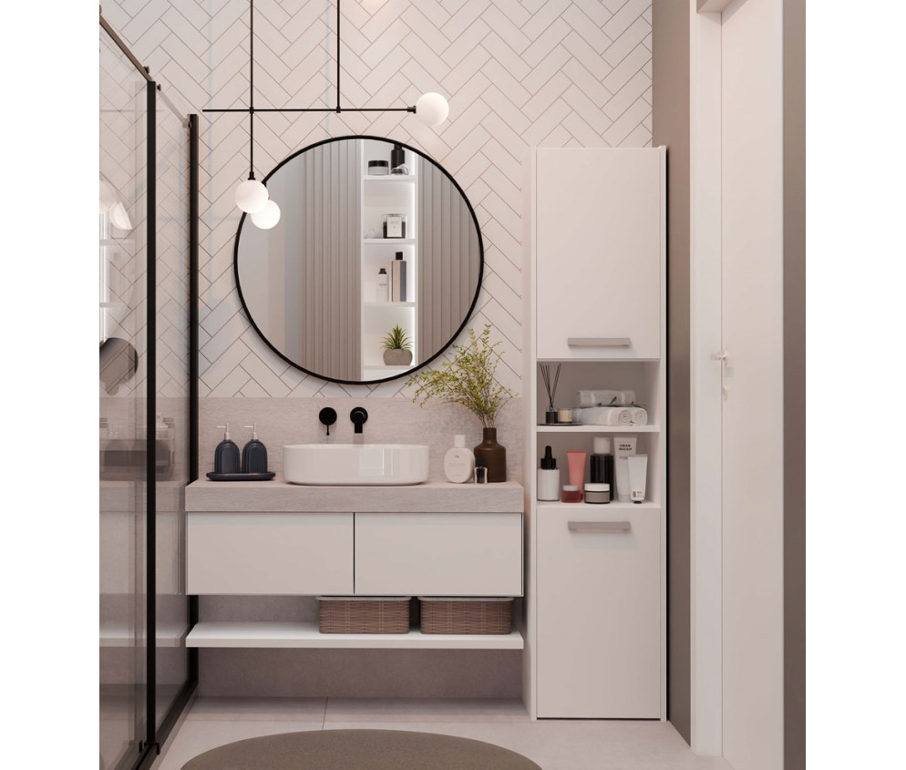 Słupek łazienkowy Sara S40 BIAŁY