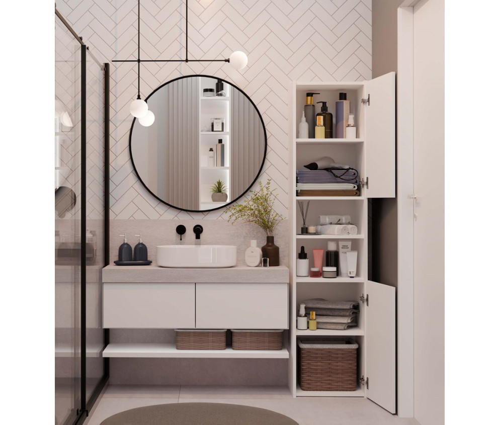 Słupek łazienkowy Sara S40 BIAŁY