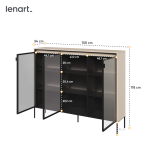 Witryna z oświetleniem TREND TR-08 Beżowa