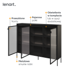 Witryna z oświetleniem TREND TR-08 Czarna