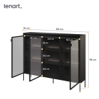 Witryna z oświetleniem TREND TR-08 Czarna