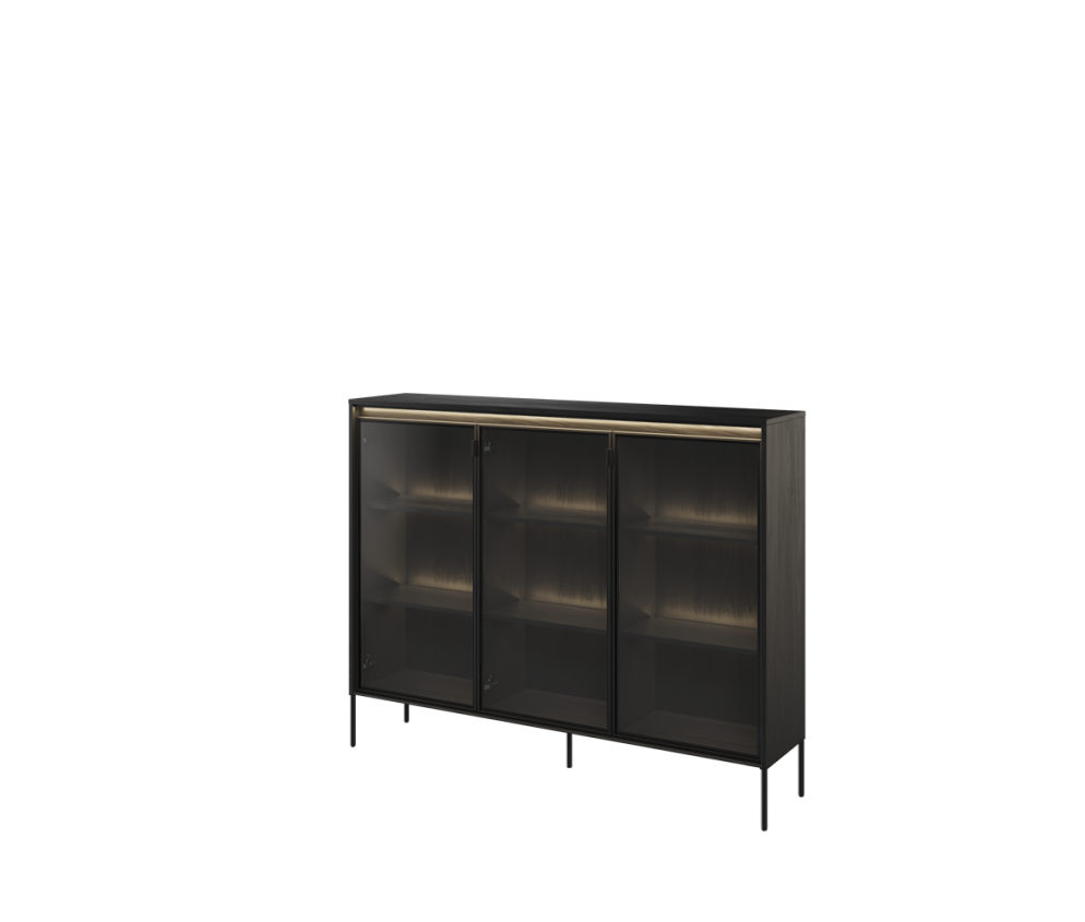 Witryna z oświetleniem TREND TR-08 Czarna