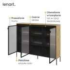 Witryna z oświetleniem TREND TR-08 Dąb Artisan