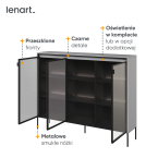 Witryna z oświetleniem TREND TR-08 Szara