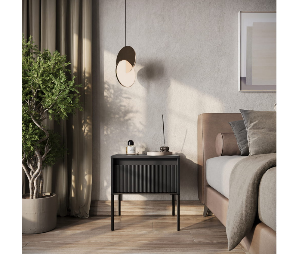 Stolik nocny z oświetleniem TREND TR-10 Czarny