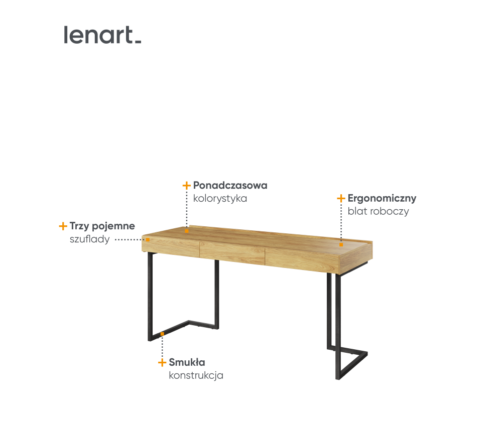 Biurko wolnostojące TEEN FLEX TF-04+TF-15