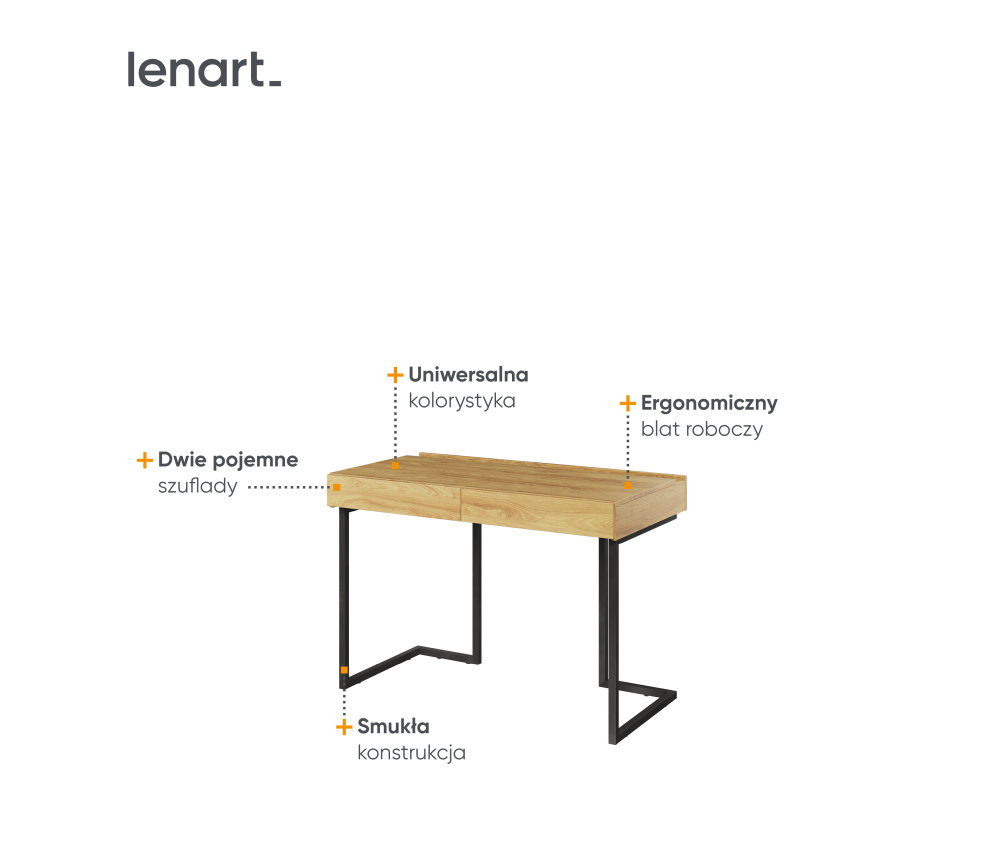Biurko wolnostojące TEEN FLEX TF-06+TF-15