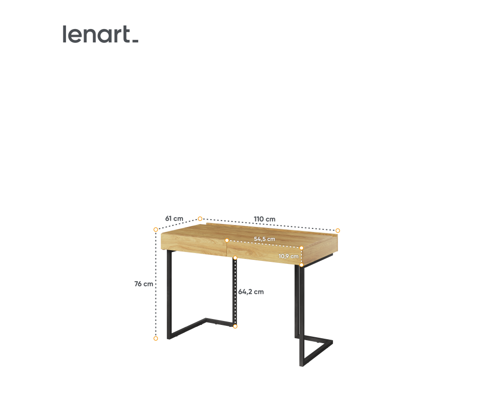 Biurko wolnostojące TEEN FLEX TF-06+TF-15