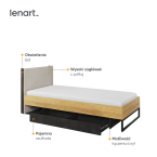 Łóżko ze stelażem TEEN FLEX TF-16