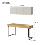 Biurko z szafką wiszącą TEEN FLEX SET-10A