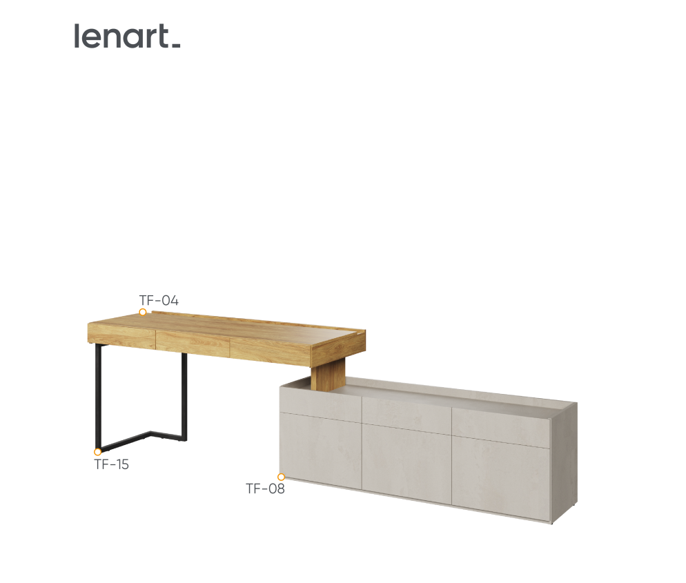 Biurko z szafką TEEN FLEX SET-11A