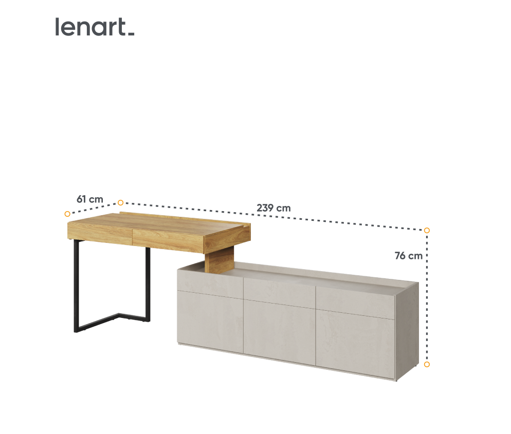 Biurko z szafką TEEN FLEX SET-11B