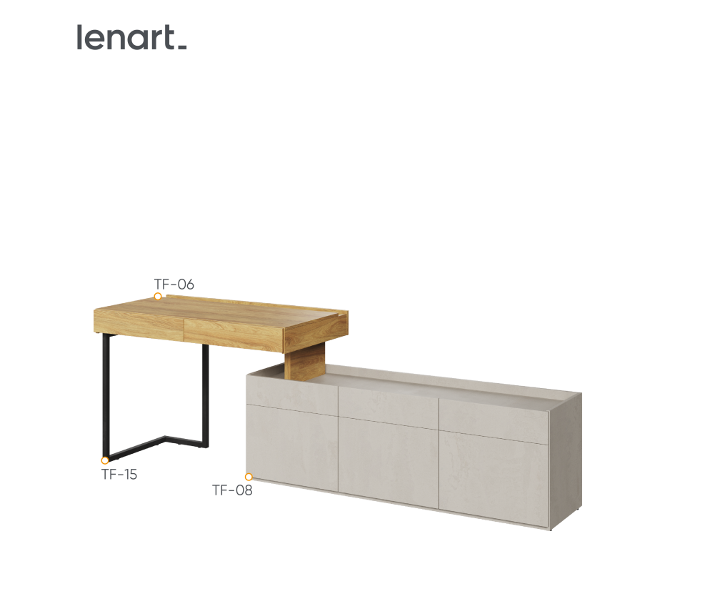 Biurko z szafką TEEN FLEX SET-11B