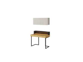Biurko z nadstawką i szafką wiszącą TEEN FLEX SET-12B