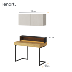 Biurko z nadstawką i szafką wiszącą TEEN FLEX SET-12B