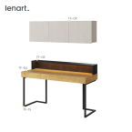 Biurko z nadstawką i szafką wiszącą TEEN FLEX SET-12A