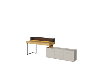 Biurko z nadstawką i szafką TEEN FLEX SET-13A