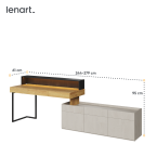 Biurko z nadstawką i szafką TEEN FLEX SET-13A