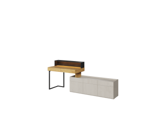 Biurko z nadstawką i szafką TEEN FLEX SET-13B