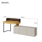 Biurko z nadstawką i szafką TEEN FLEX SET-13B