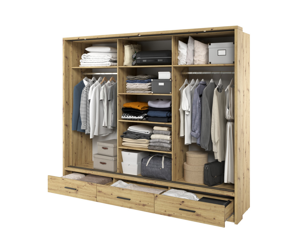 Szafa przesuwna z oświetleniem AR-01P-3L