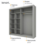 Szafa przesuwna ARTI AR-08 szara