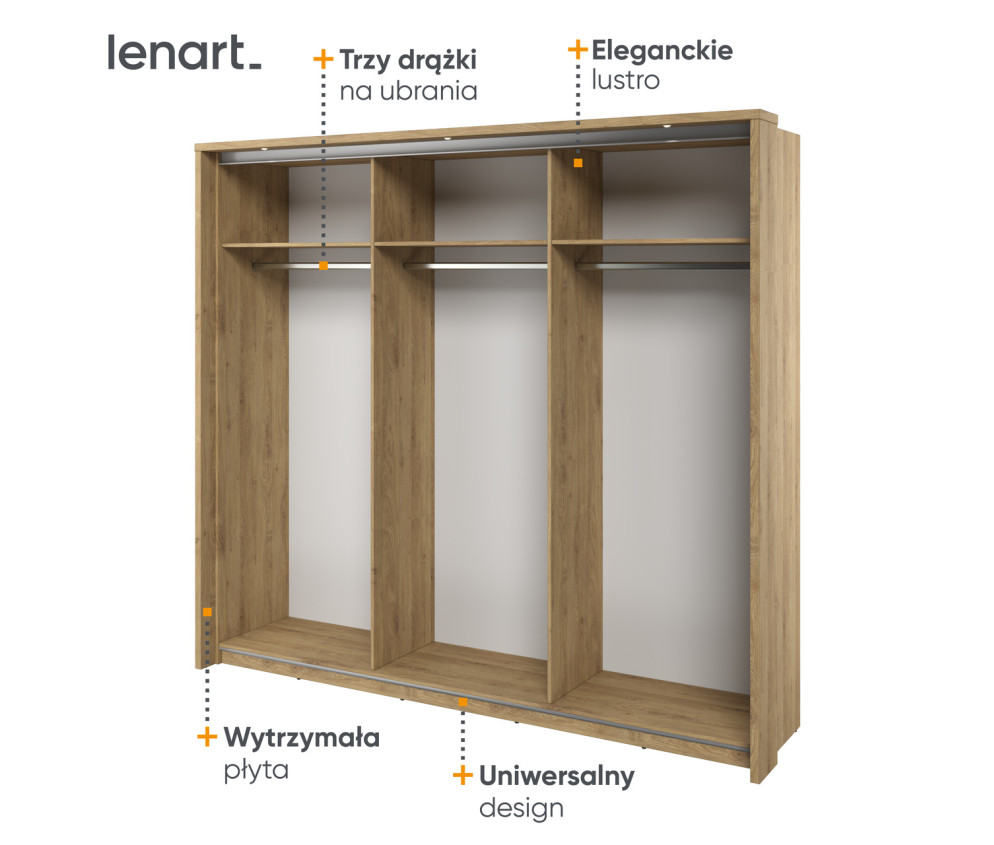 Szafa przesuwna z oświetleniem ARTI AR-27