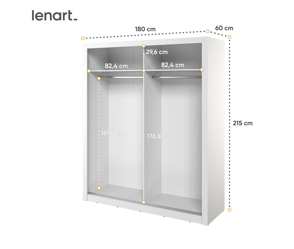 Szafa przesuwna z oświetleniem ARTI AR-28