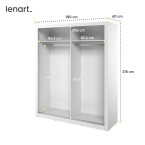 Szafa przesuwna z oświetleniem ARTI AR-28