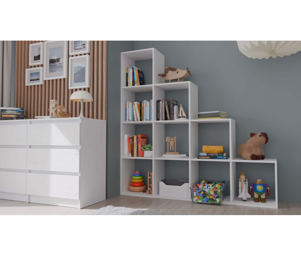 Regał Step 4X4 BIAŁY