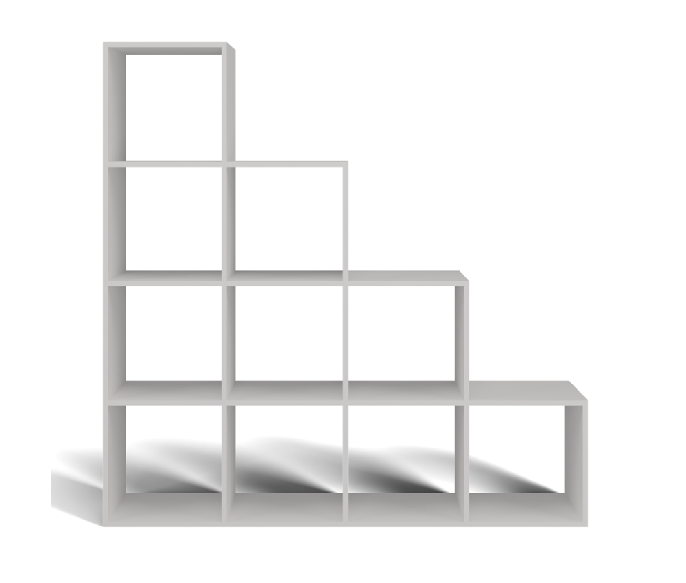 Regał Step 4X4 BIAŁY