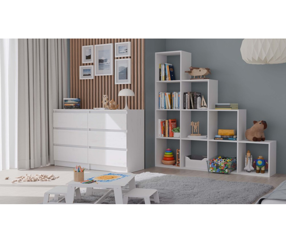 Regał Step 4X4 BIAŁY