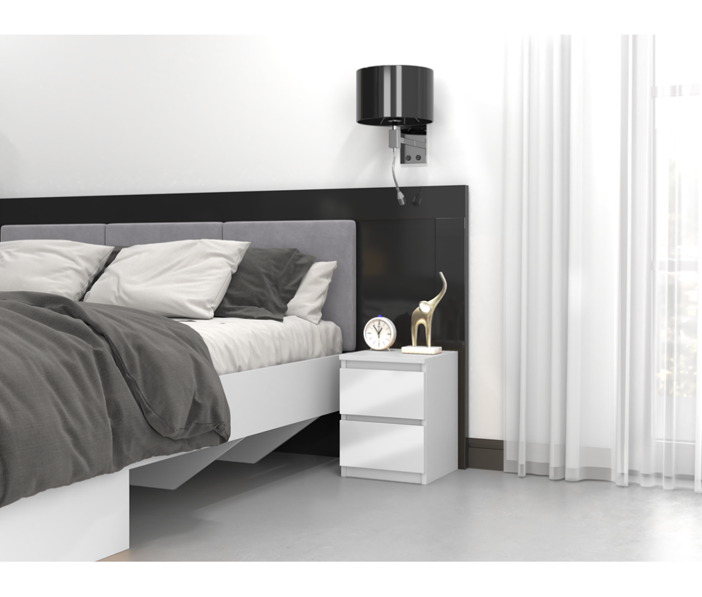 Szafka nocna Malwa M2 BIAŁY POŁYSK