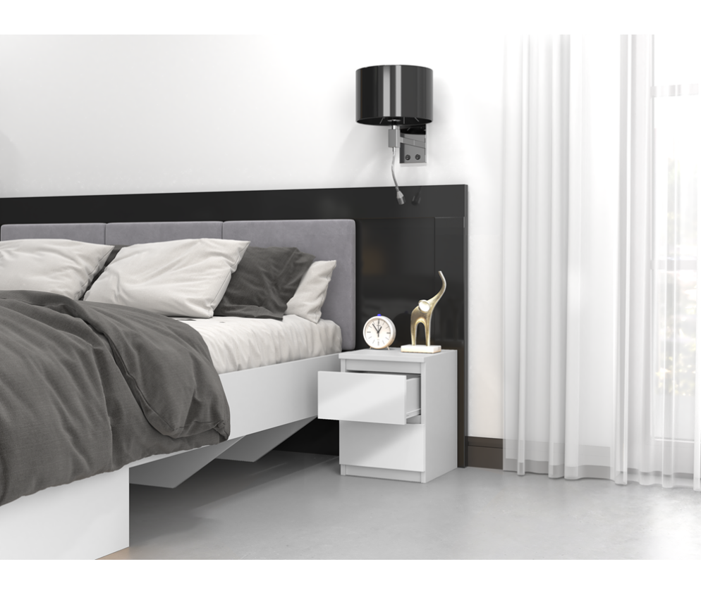 Szafka nocna Malwa M2 BIAŁY POŁYSK