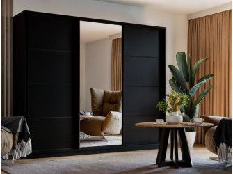 Szafa Przesuwna Mia 270 Czarny Mat