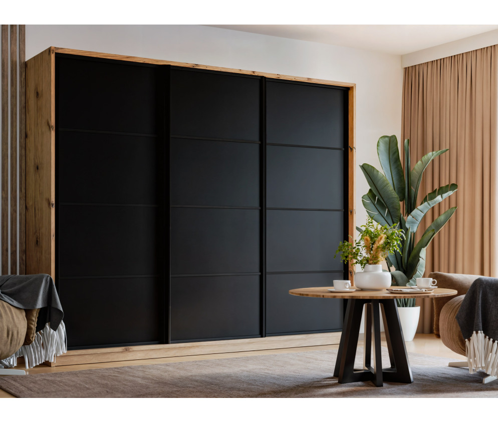 Szafa Przesuwna Matt 250 Artisan + Czarny